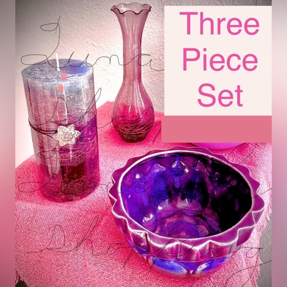 Purple home decor pieces